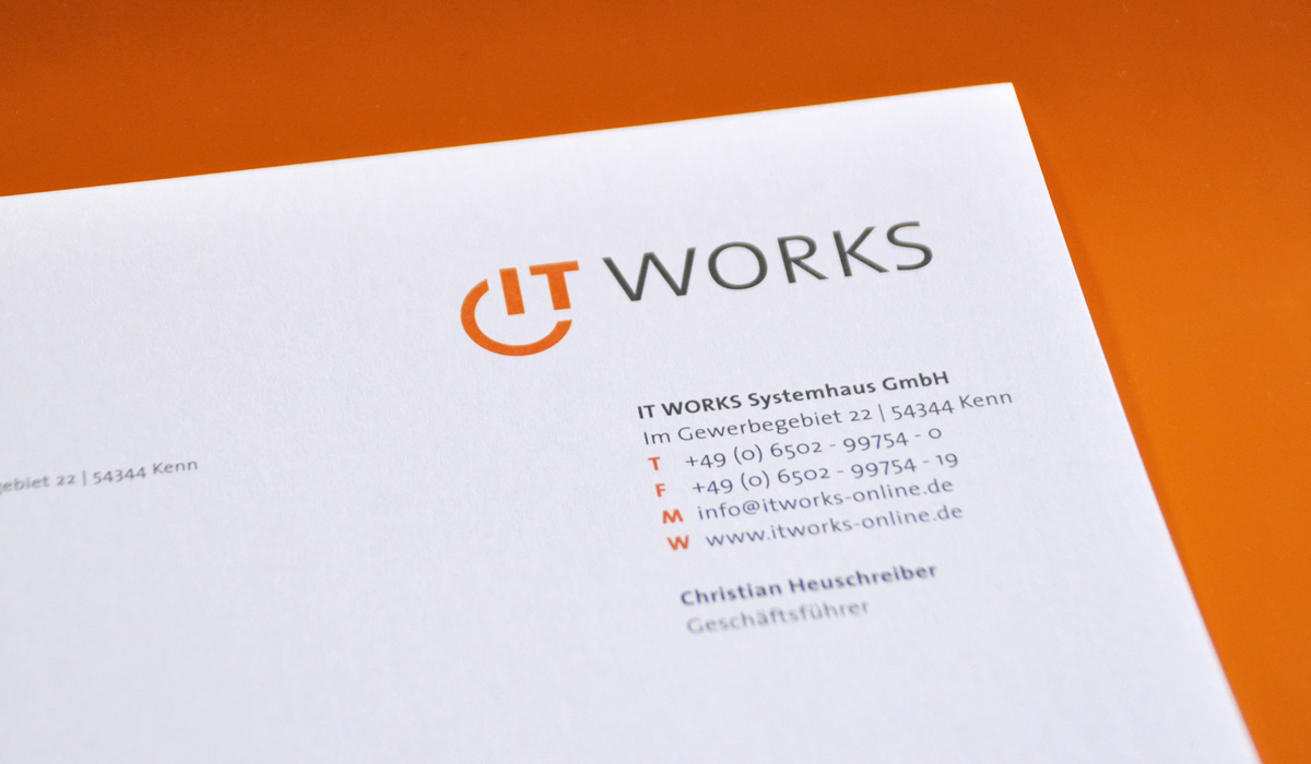 ITworks - Der neue Briefbogen in reduziertem Design